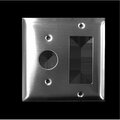 Amba Products 4.5 x 4.5 in. Jeeves Double Gang Plate, Matte Black AJ-DGP-MB